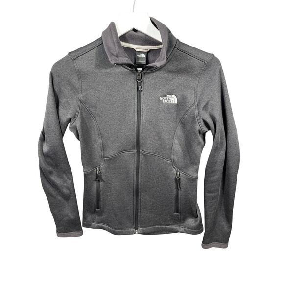 The North Face Agave Jacket Womens SM Gray Full Zip Fleece DWR Outdoor - Picture 1 of 9